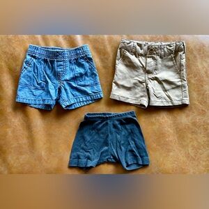 Carter's/Cat & Jack Shorts Trio - Blue, Tan, and Dark Gray